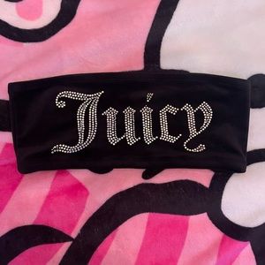 *SOLD*✨🎀black juicy couture rhinestone tube top🎀✨